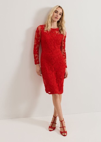 Phase Eight Navida Dress Red Australia | PH2813457